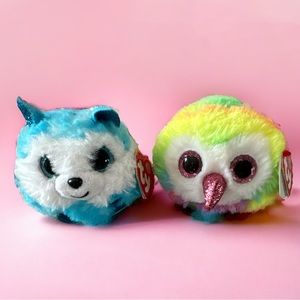 NWT Ty Puffies Prince & Owen beanie toy animals